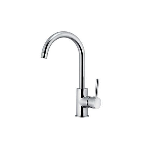 Rubinetto Miscelatore Monoc Lavello Bocca Girevole ad U Linea Maria Cromo - 3