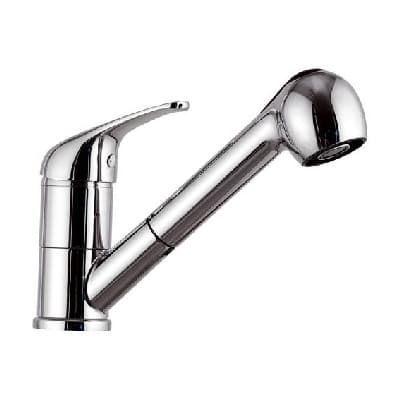 Rubinetto Miscelatore Monoc Lavello Doccia Estraibile Linea Maria Cromo - 3