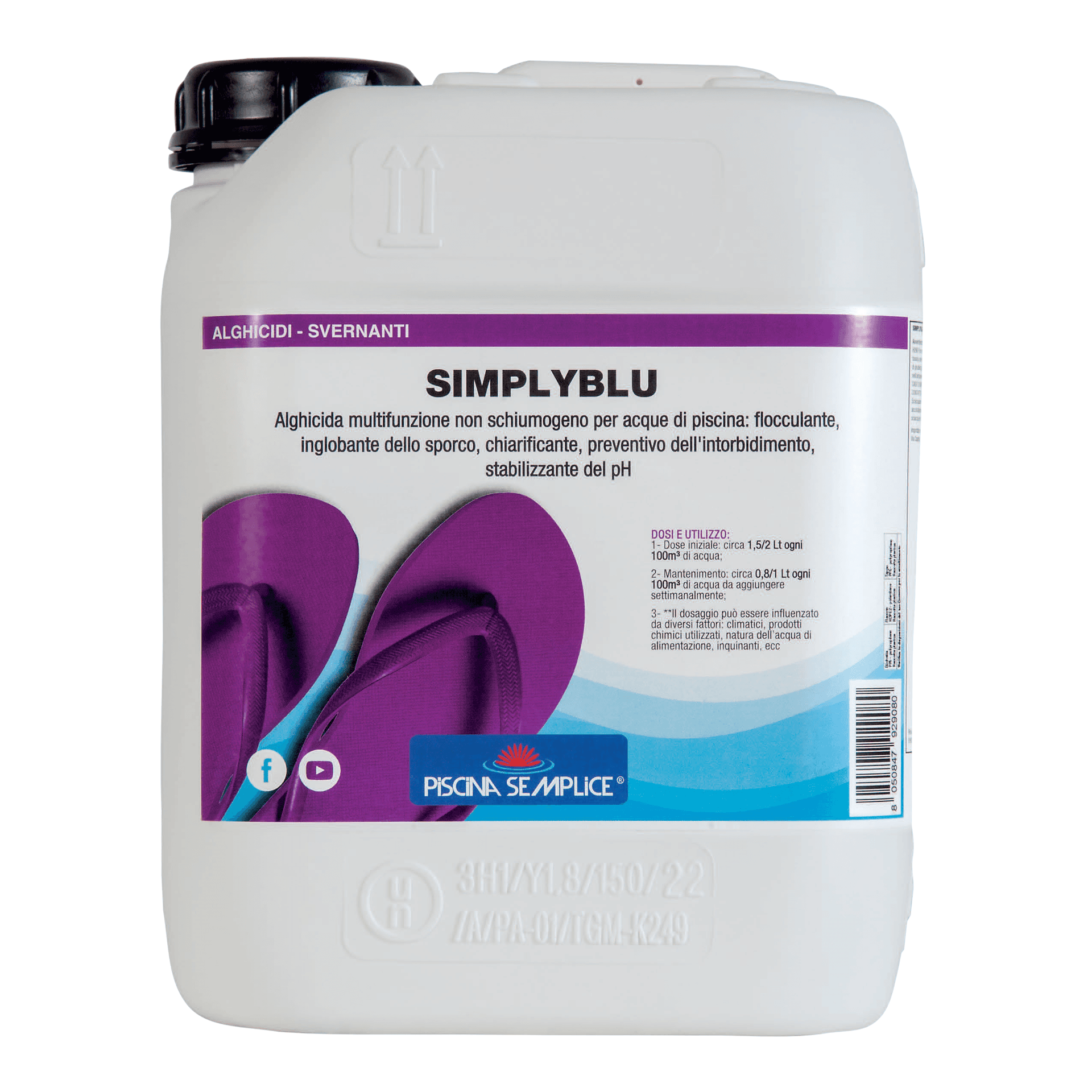 Alghicida Multifunzione Simplyblu per Piscina 5 Kg Piscina Semplice - 3