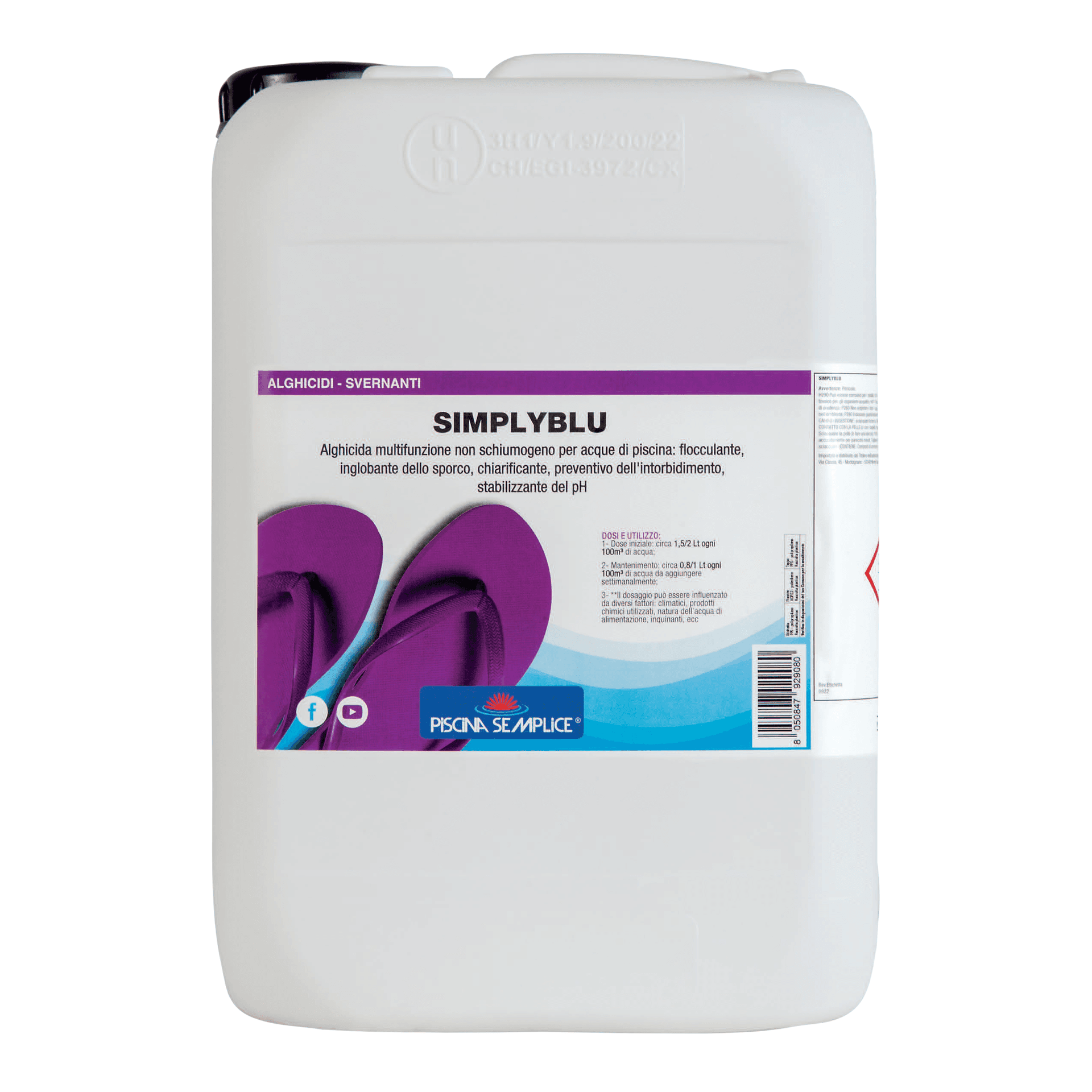 Alghicida Multifunzione Simplyblu per Piscina 10 Kg Piscina Semplice - 3