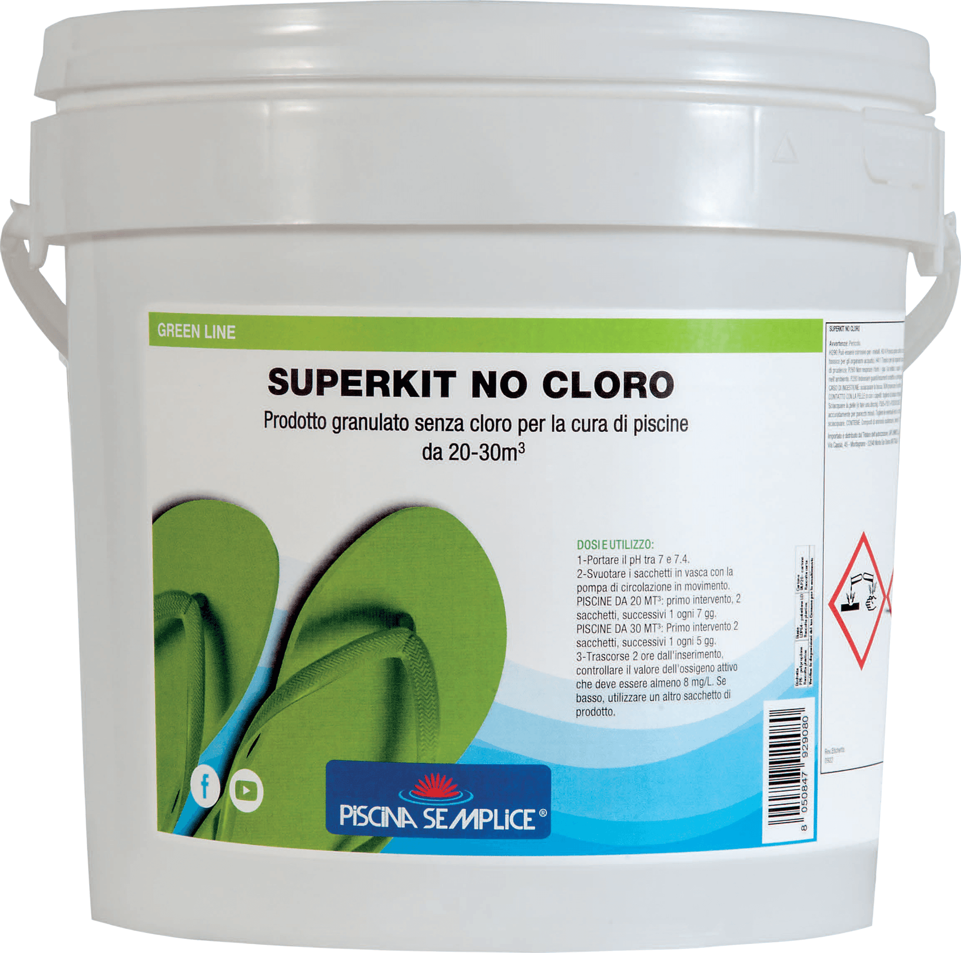 Superkit No Cloro Trattamento Completo 4 x 280 Gr 1,12 Kg Piscina Semplice - 3