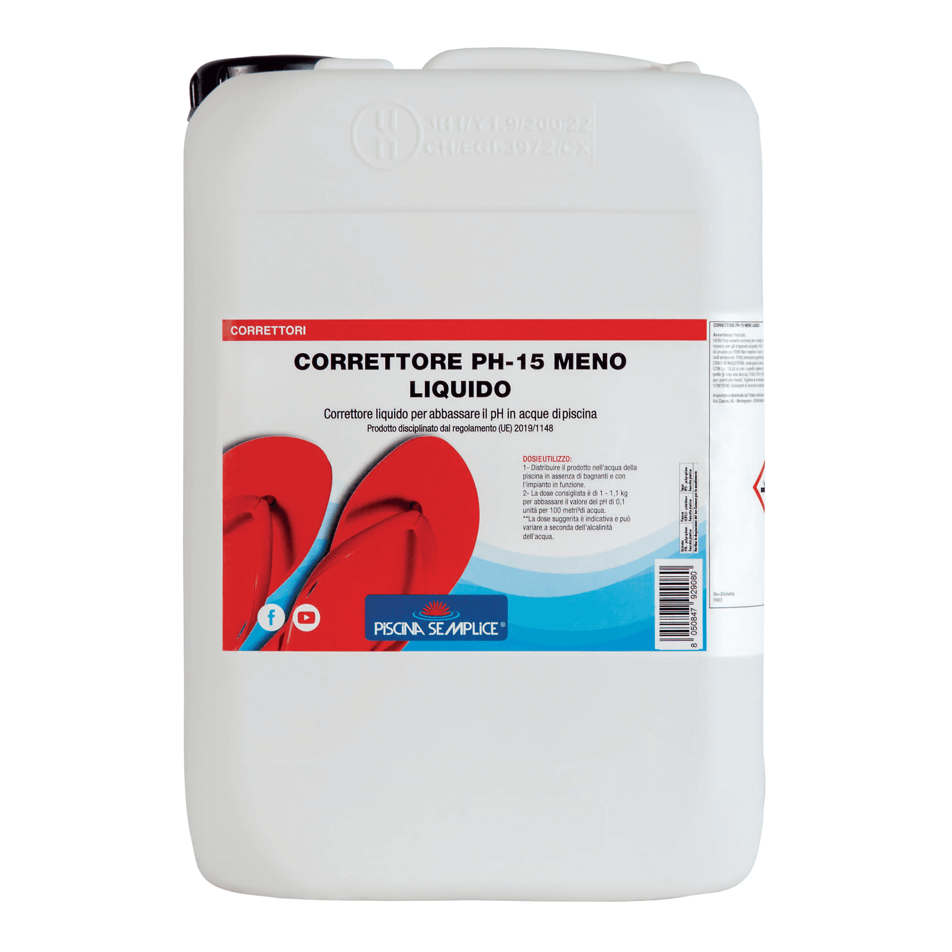 Correttore Ph 15 Meno Liquido 10 Kg Piscina Semplice - 3