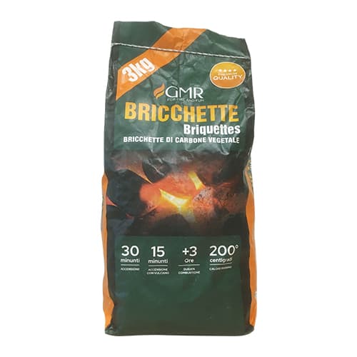 Bricchette di Carbone Vegetale 5 Kg Esclu - 3