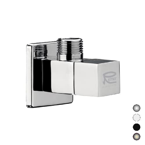 Rubinetto Sottolavabo D'arredo Mod Quadro Cromo Lucido 1 2 x 10 Remer - 3