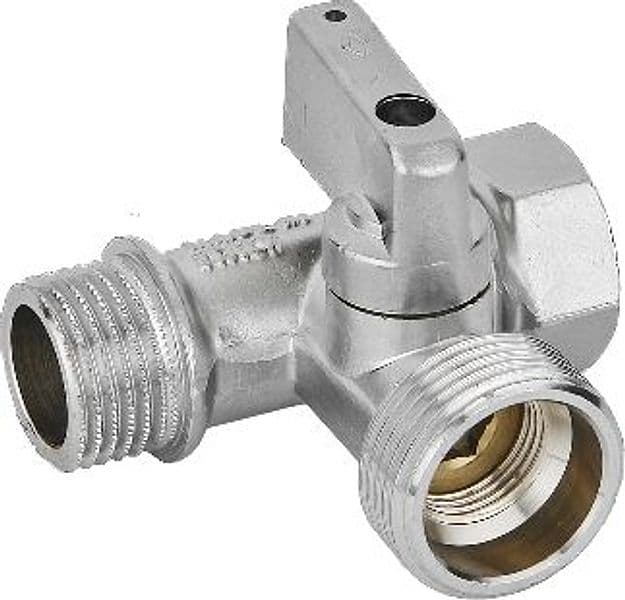 Rubinetto Lavatrice a Sfera a 3 Vie Bugat 1/2 x 3/4 x 1/2 DN 8 - 3