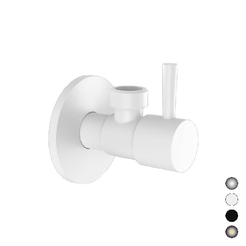Rubinetto Sottolavabo D'arredo Mod Minimal 1 2 x 10 Bianco Opaco 1 2 x 1 - 2
