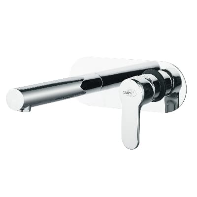 Rubinetto Miscelatore Monocomando Lavabo a Muro Serie Paco Dh Cromo - 2