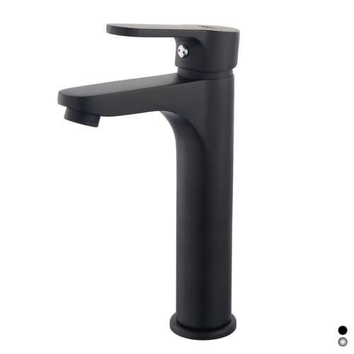 Rubinetto Miscelatore Monocomando Lavabo Alto Dh Nero Opaco 234 P111 Ne - 3