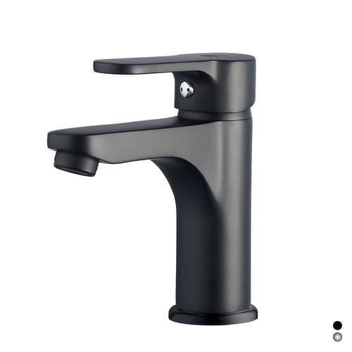 Rubinetto Miscelatore Monocomando Lavabo Serie Dh Nero Opaco Senza Piletta - 3