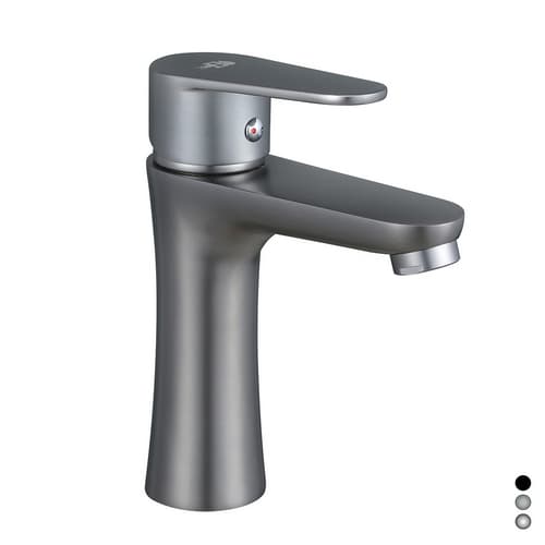 Rubinetto Miscelatore Monocomando Lavabo Serie Lizzy Dh Nero Opaco - 3