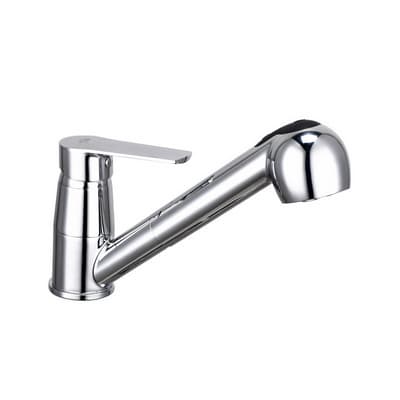 Rubinetto Miscelatore Monocomando Lavello con Doccetta Doccia Estr Dh Cromo - 3
