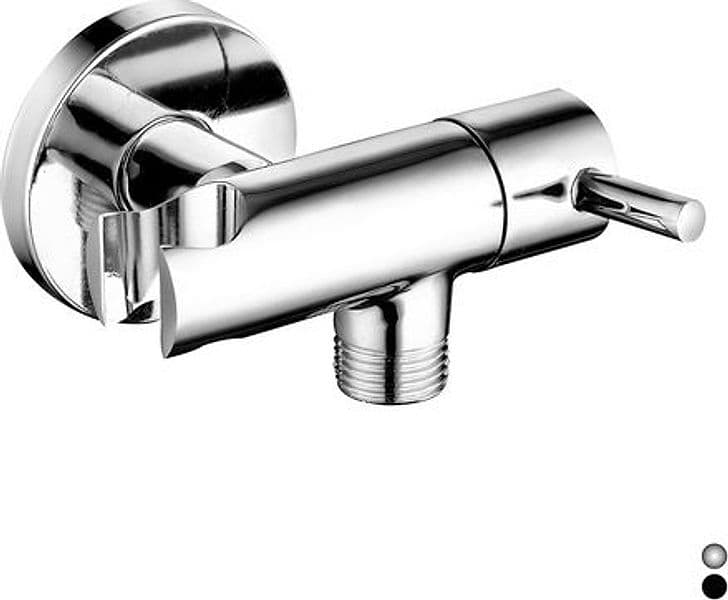Presa Acqua Tonda con Supporto Doccia e Arresto Dh Cromo – Dianhydro