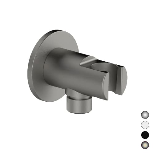 Supporto Minimal con Presa Acqua Nichel Spazzolato Opaco Remer - 3