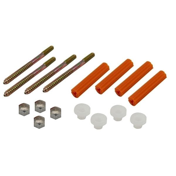 4 Pezzi Fissaggi per WC e Bidet con Tassello Arancio Dh 6 mm x 80 – Dianhydro
