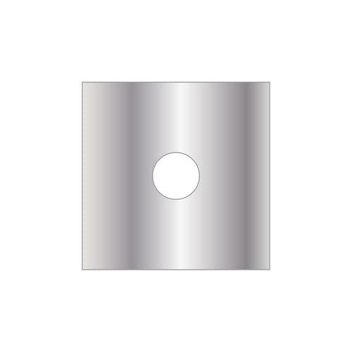 Rosone INOX Quadrato 80 x 80 Nastro Bioadesivo Debor Foro Ø 20 mm - 3