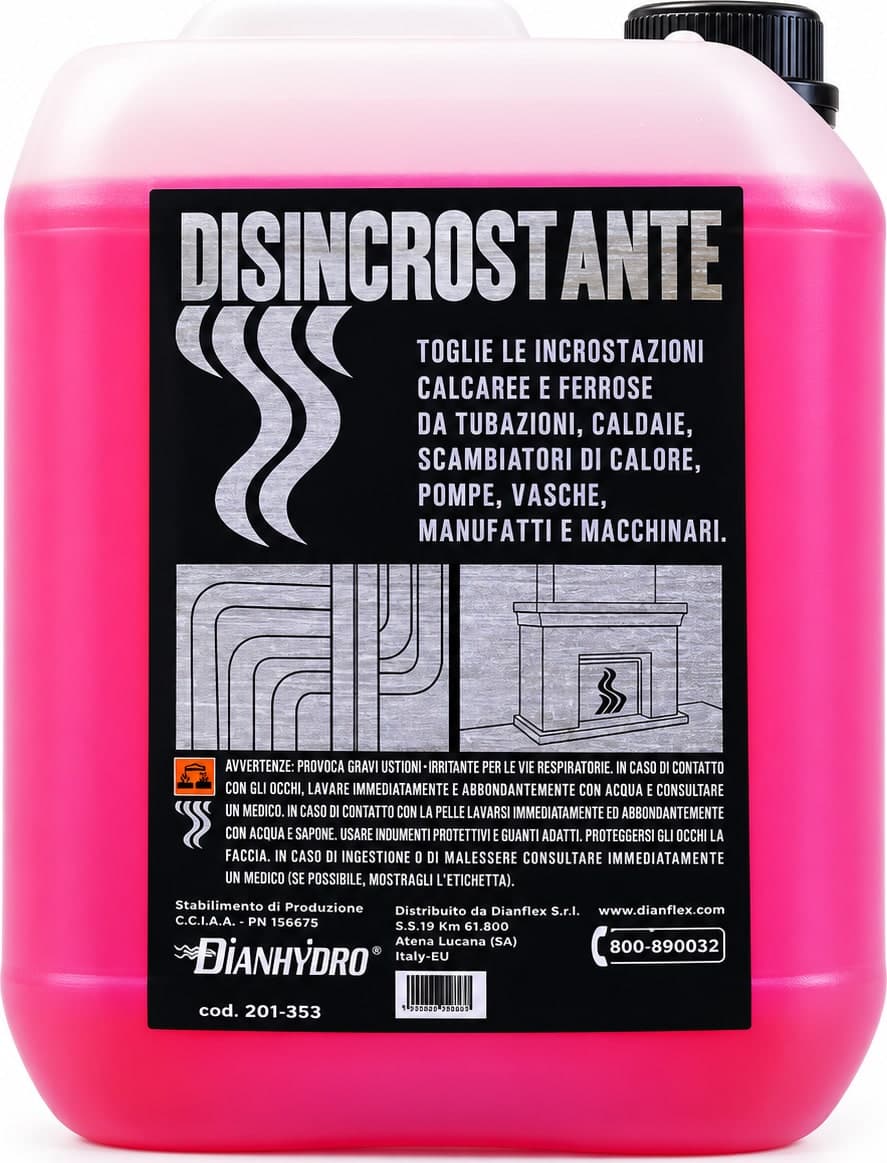 Disincrostante Rimuovi Calcare ad Alto Potenziale Decalc per Caldaie e Scambiatori – Dianhydro