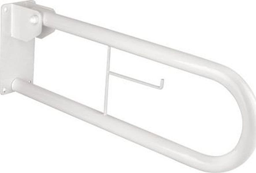 Barra di Sostegno Ribaltabile con Porta Rotolo S.za Supporto Dh 70 cm - 3