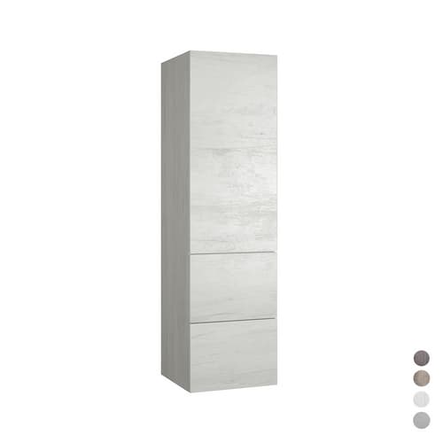 Colonna con Un Anta Dx H124 Mod Unika Dh 35 x 32,5XH.124 Olmo Cemento - 2