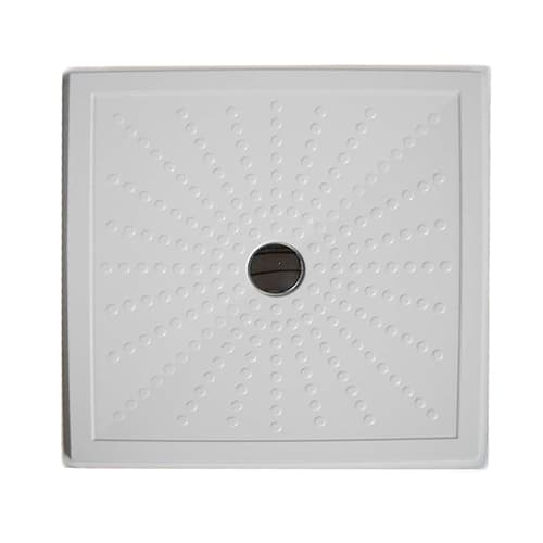 Piatto Doccia per Disabili Filo Pavimento in Vetro Resina Dh 80 x 80 - 3