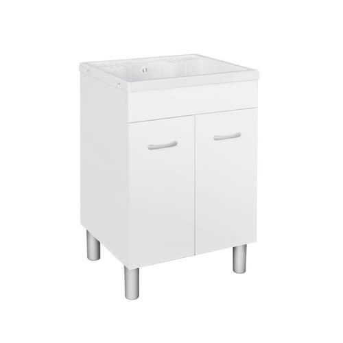Lavatoio in Nobilitato con Vasca in ABS Dh 60 cm x 60XH.90 (2 Ante) - 3