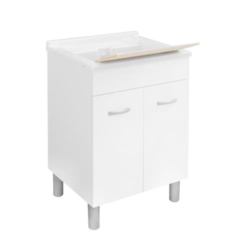 Lavatoio con Mobile in Nobilitato Idrorepellente Dh L Cm 60 x P Cm 50 - 3