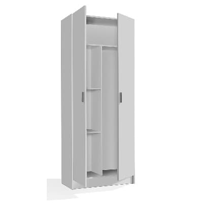 Armadio Multiuso con Portascope 2 Ante Dh H 180 cm x L 73 cm x P 37 cm - 2
