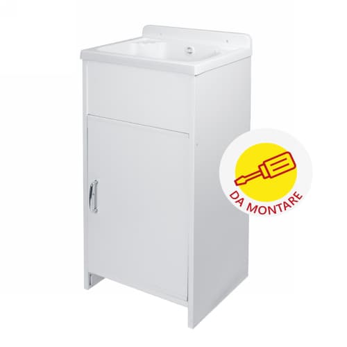 Kit Lavatoio Mini Mobile in PVC e Vasca Dh L Cm 42 x P Cm 35 - 2