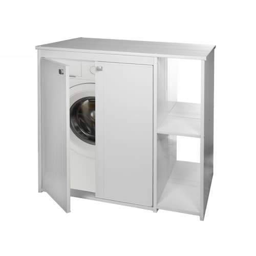 Mobile Coprilavatrice in PVC C Ante e Ripiani Dh 60 x 94,5 x H 94 cm - 3