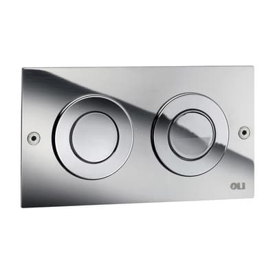 Placca di Comando 2 Pulsanti per Cassette Pneu Oli Mini Trend Olive Cromata - 3