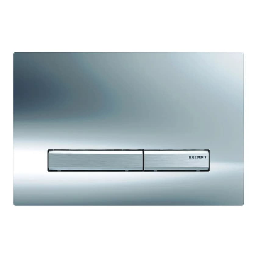 Placca di Copertura 2 Tasti Sigma 50 New Geberit Cromo Lucido Tasti Cromati - 4