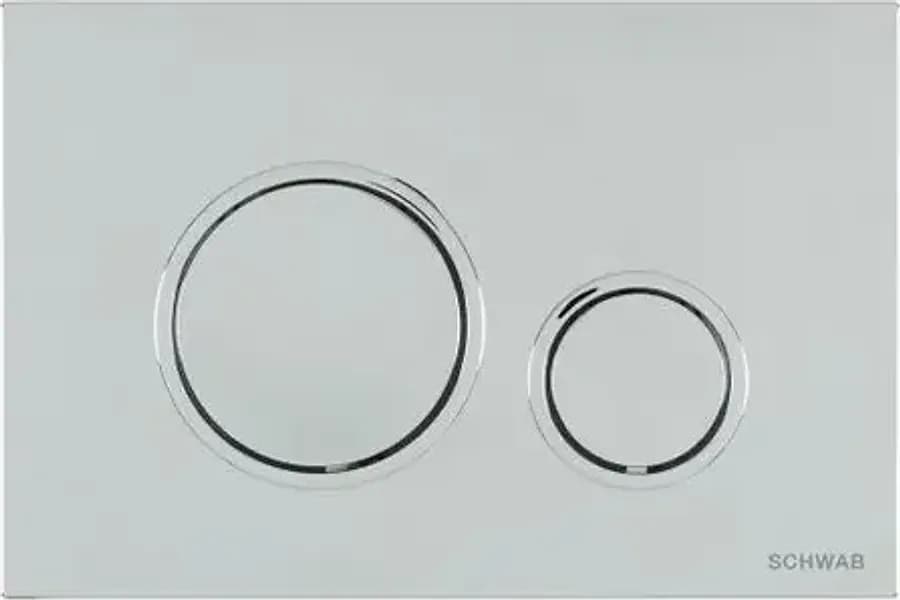 Placca Doppio Scarico Vela Cromo Lucido Schwab - 3