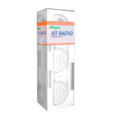 Set Accessori Bagno 8 Pezzi Serie Allegra Metaf Bianco - 3