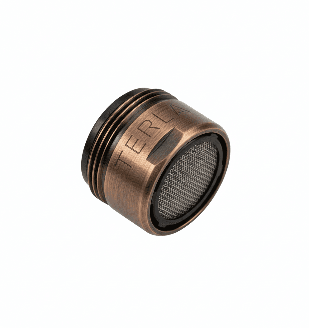Aeratore in Ottone con Filtro Maschio 24 x 1 m 24 x 1 Ramato Senza - 3
