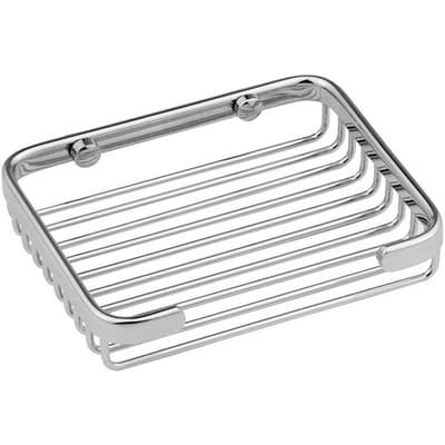 Portasapone Rettangolare in Ottone Cromato Lunghezza 20 cm Lxhxp Remer - 3