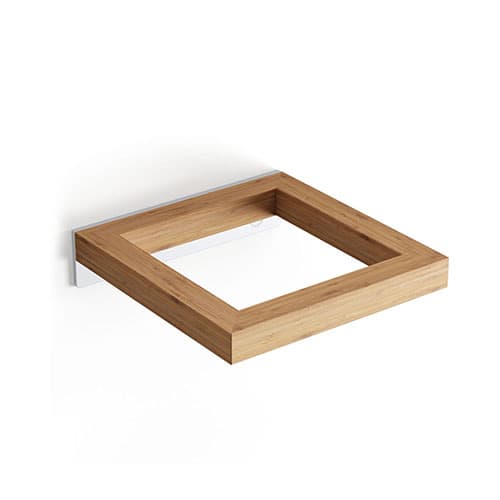 Supporto Porta Scopino a Parete Bamboo Samo Bambù 124 mm x 127 - 3