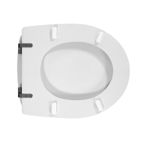 Sedile WC per Pozzi Ginori Idea Plus Forma 6 Cw Bianco Cerniere a Passanti - 3