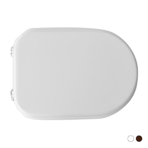 Sedile WC per Cesame Vaso Sintesi Forma 6 Cw Bianco Cerniere a Passanti - 3