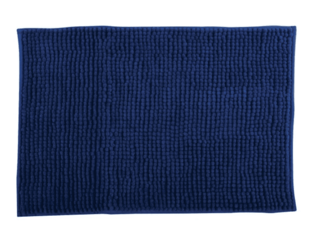 Tappeto Antiscivolo da Bagno Ciniglia 40 x 60 cm Spire Blu - 3