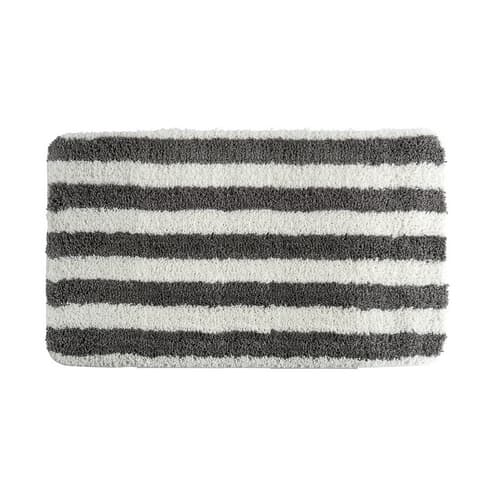Tappeto da Bagno in Microfibra 50 x 80 cm Bianco Grigio Spire - 3