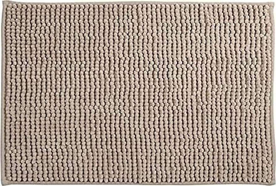 Tappeto Antiscivolo da Bagno Ciniglia 40 x 60 cm Spire Tortora - 4