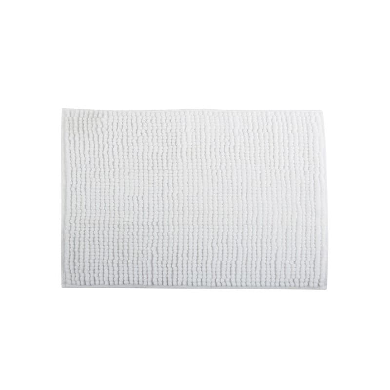Tappeto Antiscivolo da Bagno Ciniglia 40 x 60 cm Spire Bianco - 5