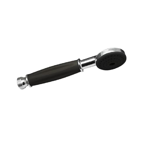 Doccetta Doccia Normale Diritta con Raccordo Dh Nera C Particolari Cromo - 3