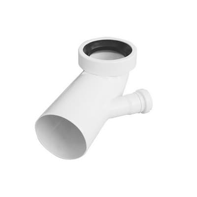 Curva Bianca WC Attacco Bicchiere Sx Valsir Ø 110 x 40 - 2
