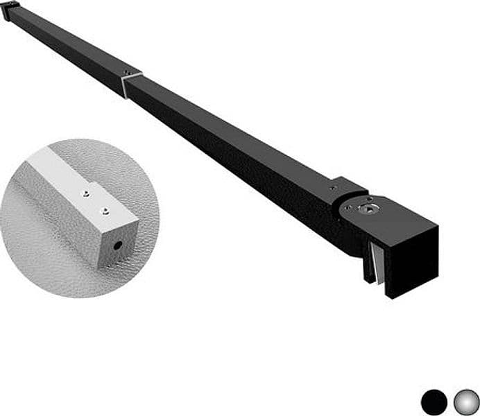 Braccio per Walk in Quadro Telescopico con 1 Testa Dhimp 70 cm a 100 Cromo – Dianhydro