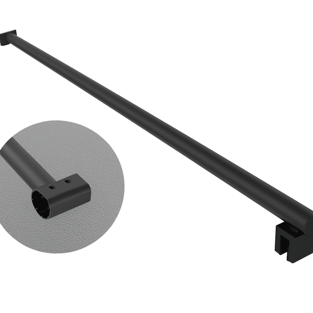 Braccio a T per Walk in Tondo Dhimp 65 cm Nero - 3