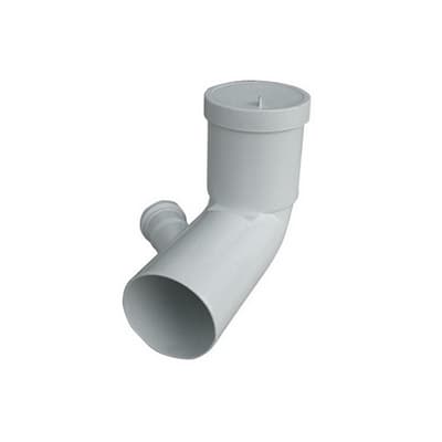 Curva Bianca WC Prolungata Attacco Bicchiere Dx Valsir Ø 110 x 40 - 2