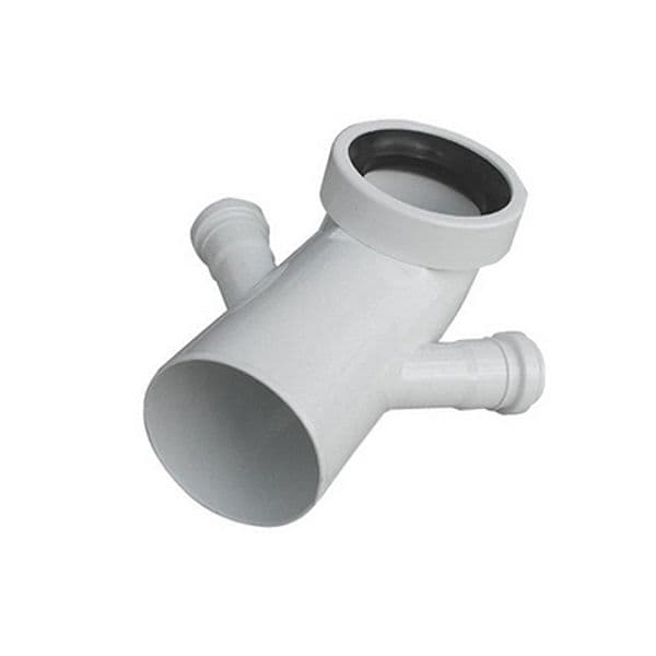 Curva Bianca WC Attacco Bicchiere Doppio Valsir Ø 110 x 40