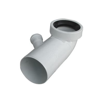 Curva Bianca WC Attacco Bicchiere Dx Valsir Ø 110 x 40 - 3