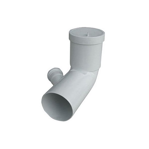 Curva Bianca WC Prolungata Attacco Bicchiere Dx Valsir Ø 110 x 50