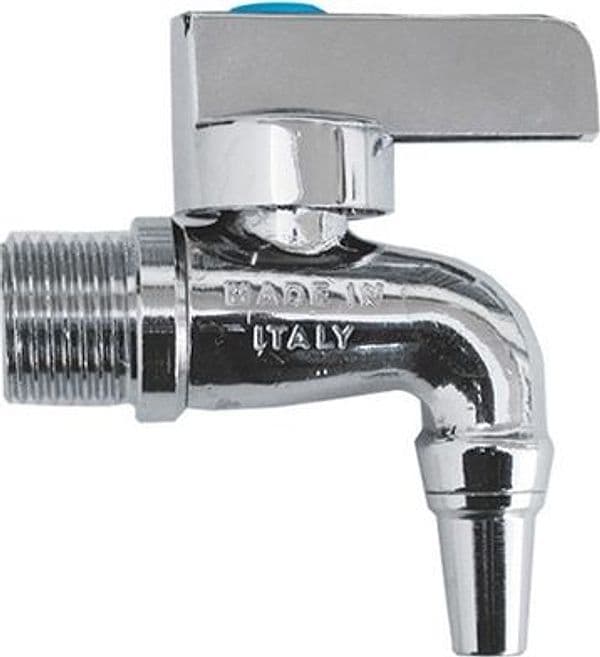Rubinetto a Sfera Curvo per Botti Cromato Lucido Enolg - 3